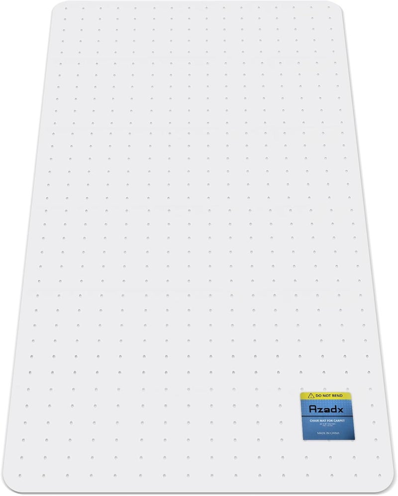 Azadx Heavy Duty Office Chair Mat for Carpet 32" x 55" Hard Material Chair Mat for Carpeted Floor Slip Resistant Carpet Protector for Home Office Easy Glide Desk Floor Mat for Office Chair on Carpets - Image 1